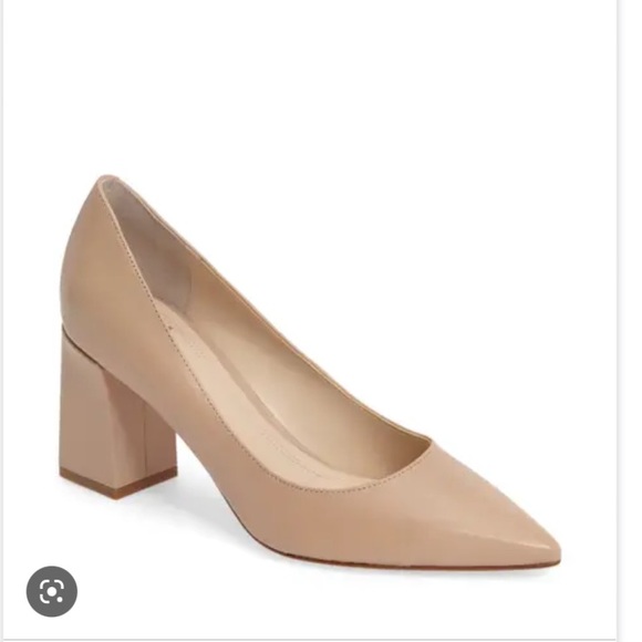 Marc Fisher Shoes - New Marc Fisher Zala Block Heel Pump Nude Size 8.5